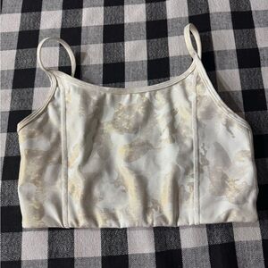 Mango Cream Fitted Crop Camisole